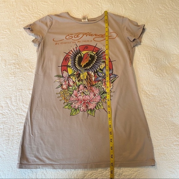 Ed Hardy by Christian Audigier Graphic Bird and Flower Tee T Shirt - Medium - Picture 11 of 13